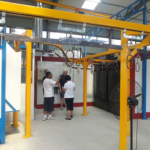 Hanna's coaters powder coating system for sale with